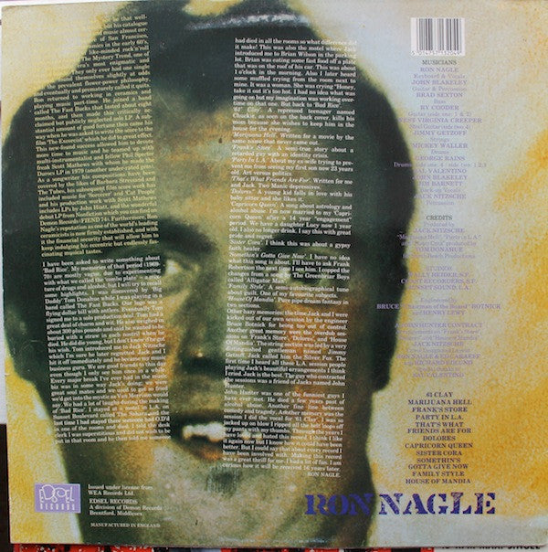 Ron Nagle : Bad Rice (LP, Album, RE)