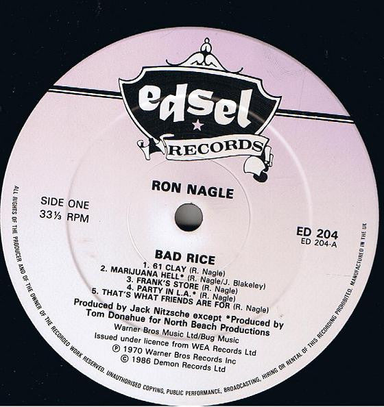 Ron Nagle : Bad Rice (LP, Album, RE)
