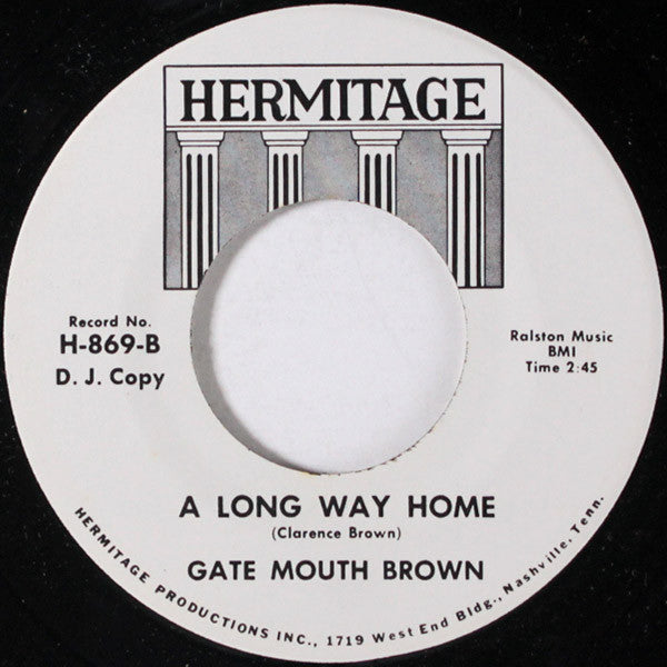 Clarence "Gatemouth" Brown : May The Bird Of Paradise Fly Up Your Nose / A Long Way Home (7", Promo)