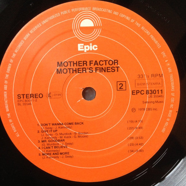 Mother's Finest : Mother Factor (LP, Album)