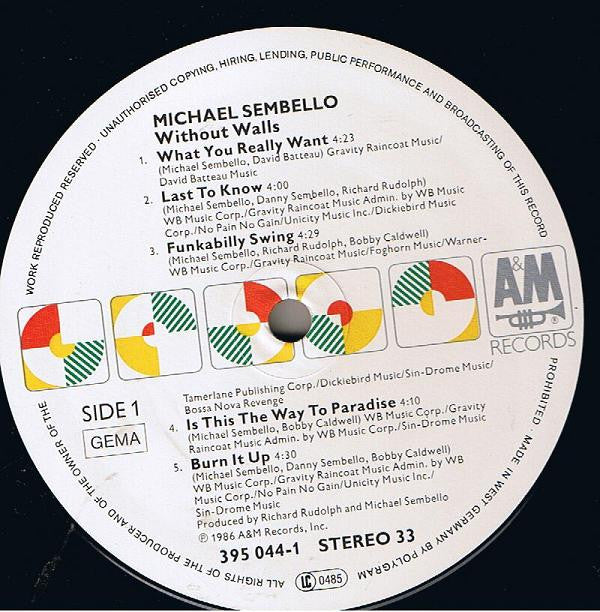 Michael Sembello : Without Walls (LP, Album)