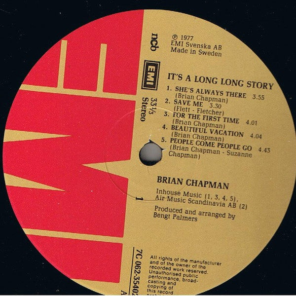 Brian Chapman : It's A Long Long Story (LP, Album)