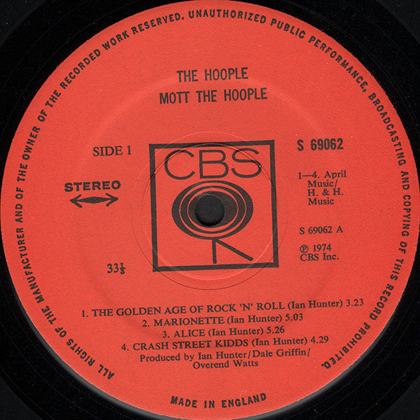 Mott The Hoople : The Hoople (LP, Album)