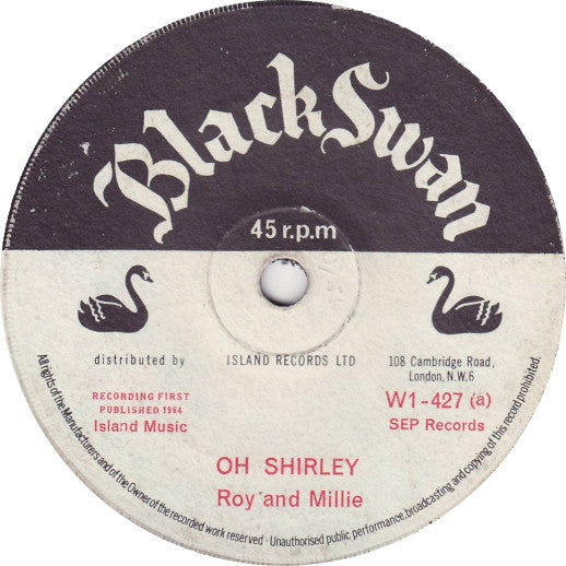 Roy & Millie : Oh Shirley / Marie (7", Single)