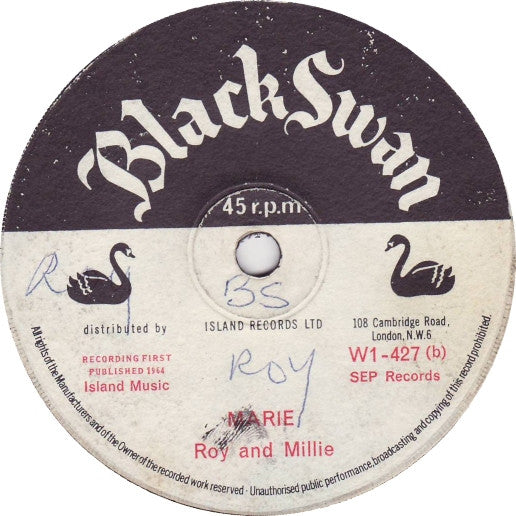 Roy & Millie : Oh Shirley / Marie (7", Single)