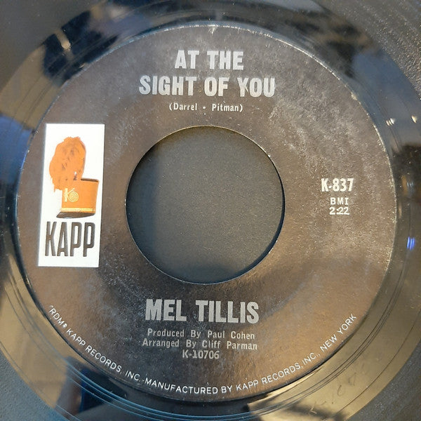 Mel Tillis : Goodbye Wheeling / At The Sight Of You (7", Single)