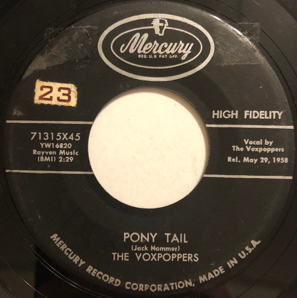 The Voxpoppers : Ping Pong Baby / Pony Tail (7")