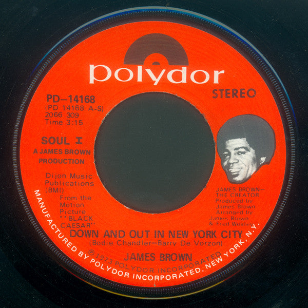 James Brown : Down And Out In New York City (7")