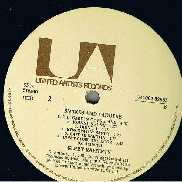Gerry Rafferty : Snakes And Ladders (LP, Album)