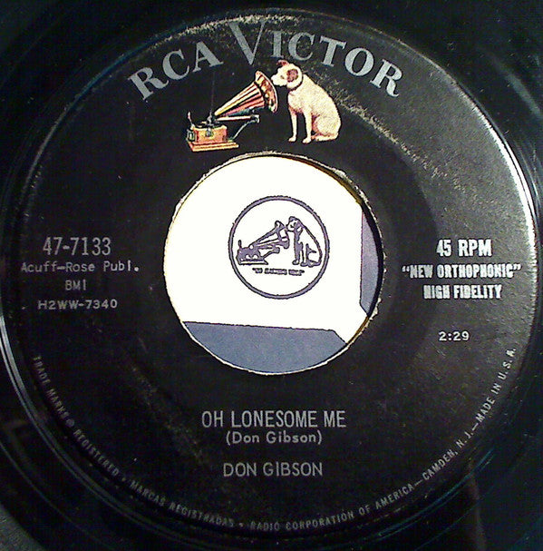Don Gibson : Oh Lonesome Me (7", Single, Ind)