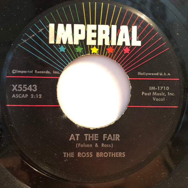 The Ross Brothers : At The Fair / Miss Lonely Heart (7", Single)