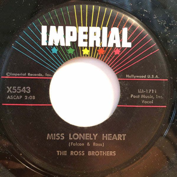 The Ross Brothers : At The Fair / Miss Lonely Heart (7", Single)