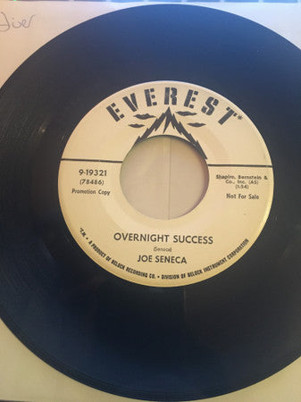 Joe Seneca : Overnight Success  (7", Single, Promo)