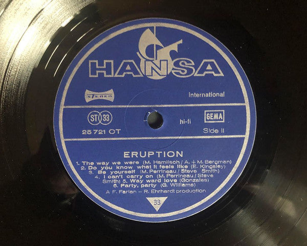 Eruption (4) Featuring Precious Wilson : Eruption (LP, Album)