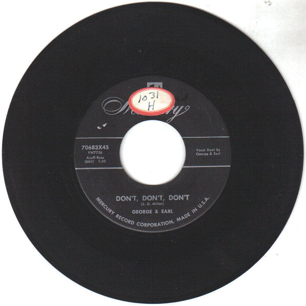 George & Earl : Don't, Don't, Don't (7", Single)