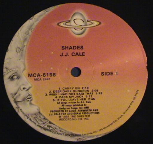 J.J. Cale : Shades (LP, Album, Glo)