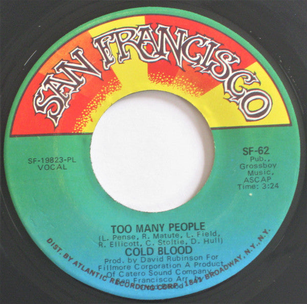 Cold Blood : Too Many People (7", PL)