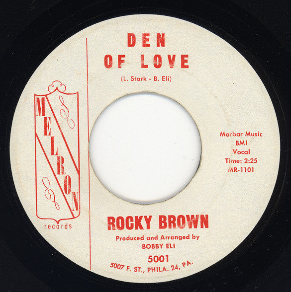 Rocky Brown (2) : Den Of Love / Why (7")