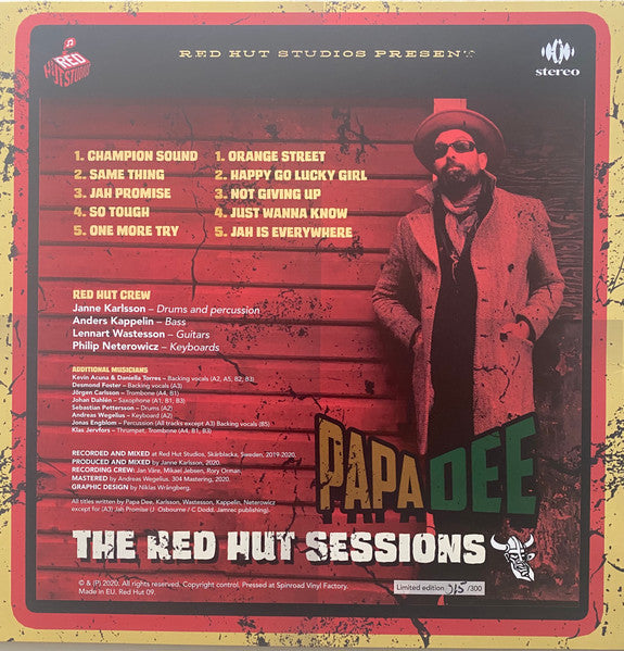 Papa Dee : The Red Hut Sessions (LP, Album, RE, Red)