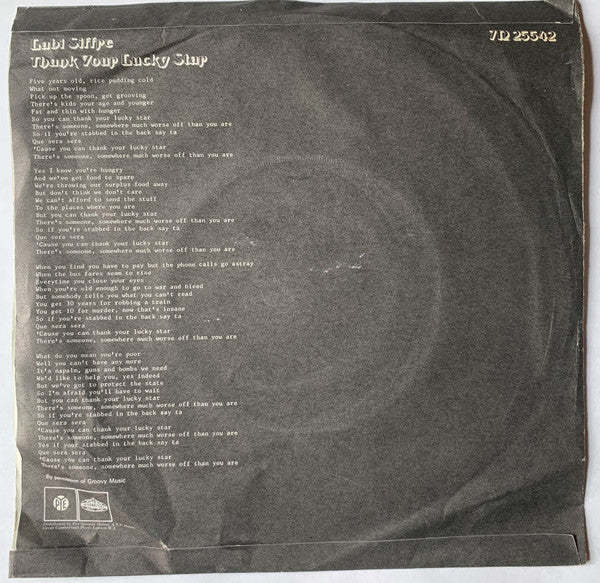 Labi Siffre : Thank Your Lucky Star (7", Single, 4-P)