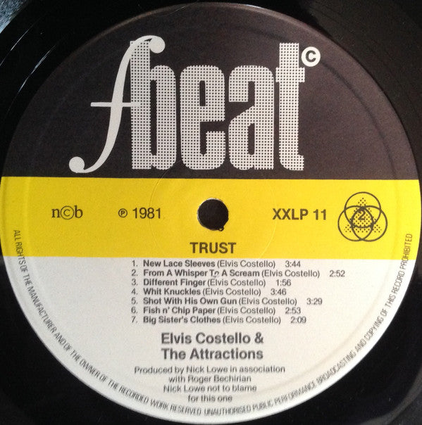 Elvis Costello & The Attractions : Trust (LP, Album)