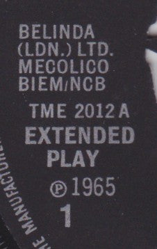 Four Tops : Four Tops (7", EP, Mono, 4 P)