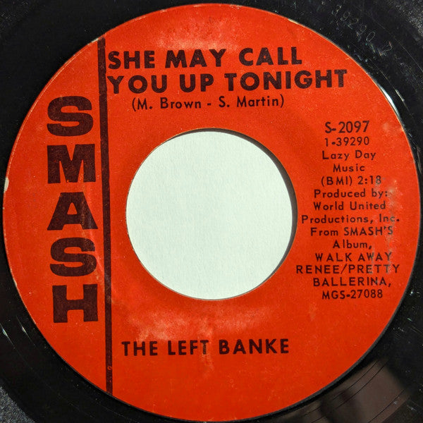 The Left Banke : She May Call You Up Tonight / Barterers And Their Wives (7", Single, Styrene)