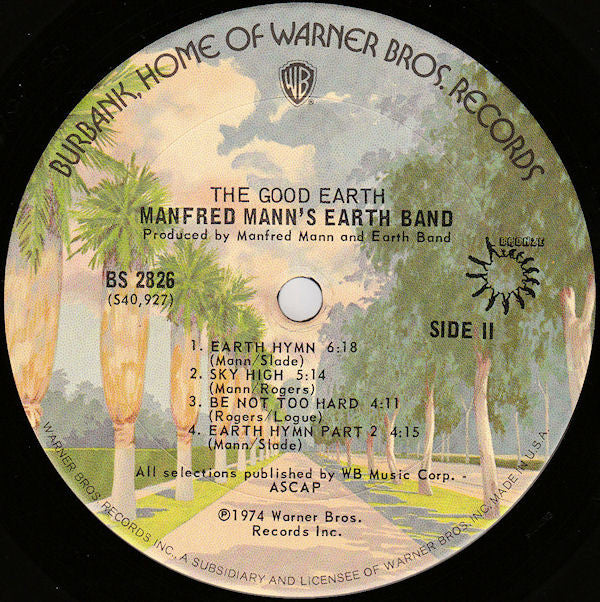 Manfred Mann's Earth Band : The Good Earth (LP, Album, Pit)