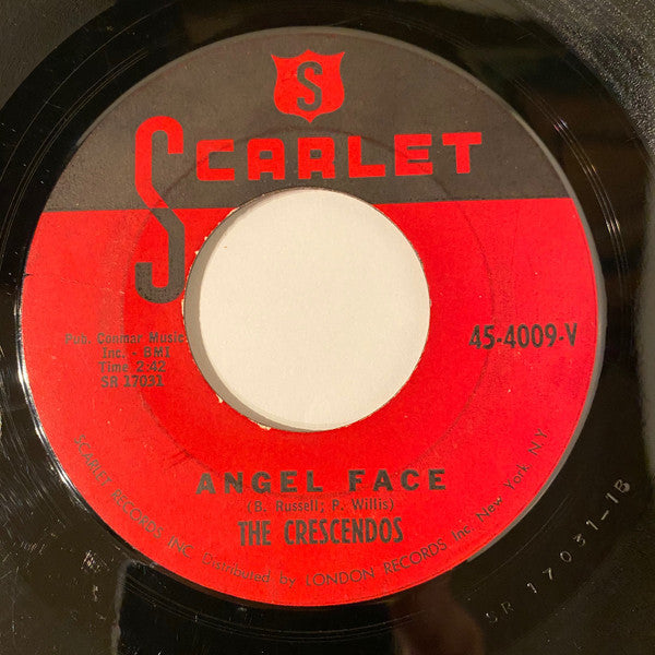 The Crescendos : Angel Face / I'm So Ashamed  (7", Single)
