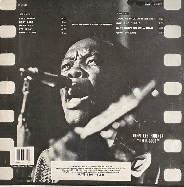 John Lee Hooker : I Feel Good! (LP, Album, RE)