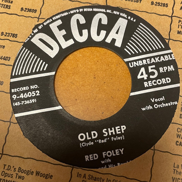 Red Foley With Roy Ross And His Ramblers : Old Shep / Honey, Be My Honey Bee (7", RE)