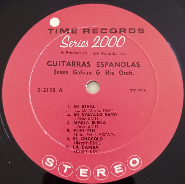 Jesus Galvan And His Orchestra : Guitarras Espanolas (LP)