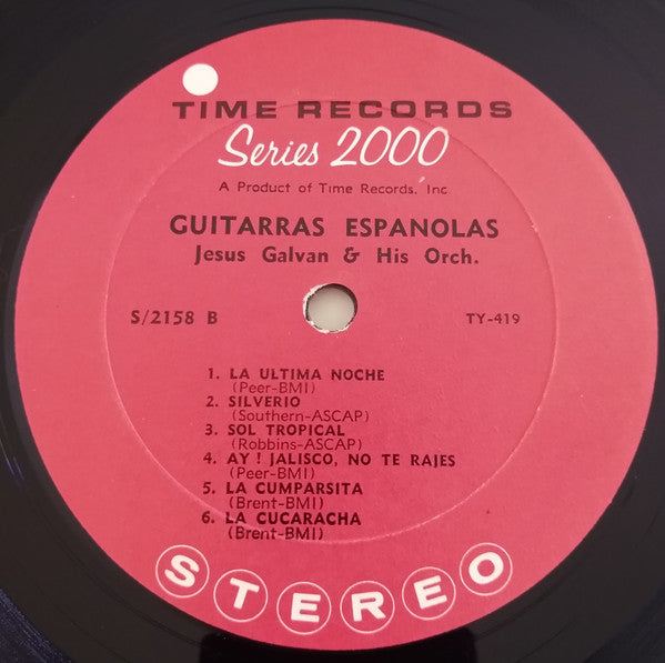 Jesus Galvan And His Orchestra : Guitarras Espanolas (LP)