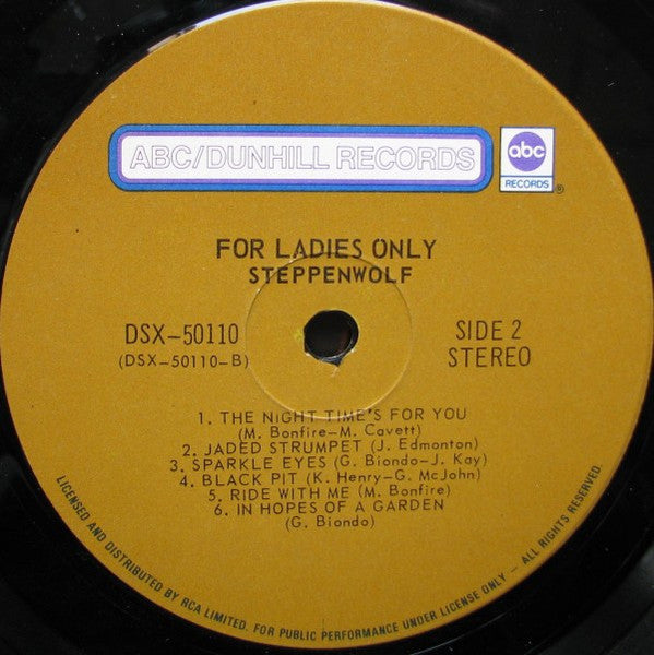 Steppenwolf : For Ladies Only (LP, Album, Gat)