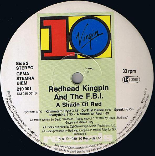 Redhead Kingpin And The FBI : A Shade Of Red (LP, Album)