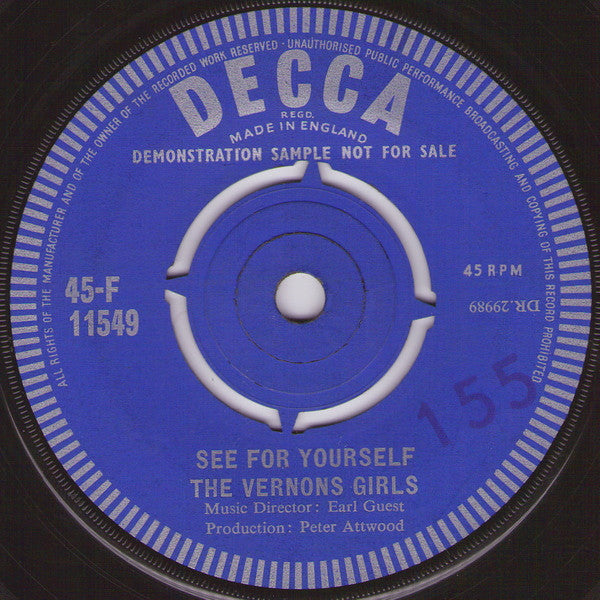 The Vernons Girls : Funny All Over (7", Promo, Dem)