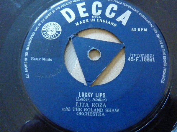 Lita Roza With The Roland Shaw Orchestra : Lucky Lips  (7", Mono, Tri)