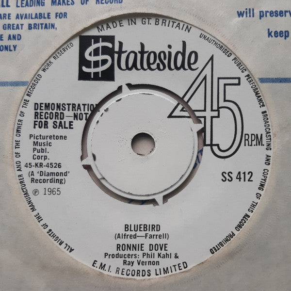 Ronnie Dove : One Kiss For Old Time's Sake (7", Promo)