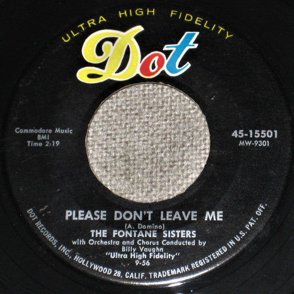 The Fontane Sisters : Still / Please Don't Leave Me (7")
