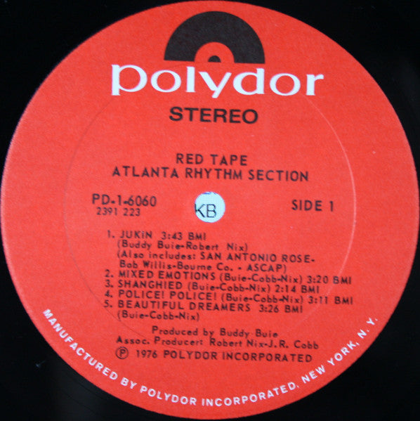 Atlanta Rhythm Section : Red Tape (LP, Album, PRC)