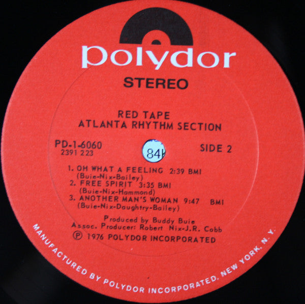 Atlanta Rhythm Section : Red Tape (LP, Album, PRC)
