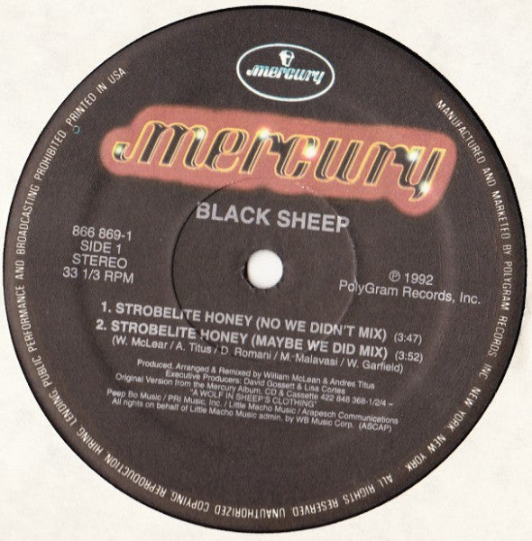 Black Sheep : Strobelite Honey (12", Single)