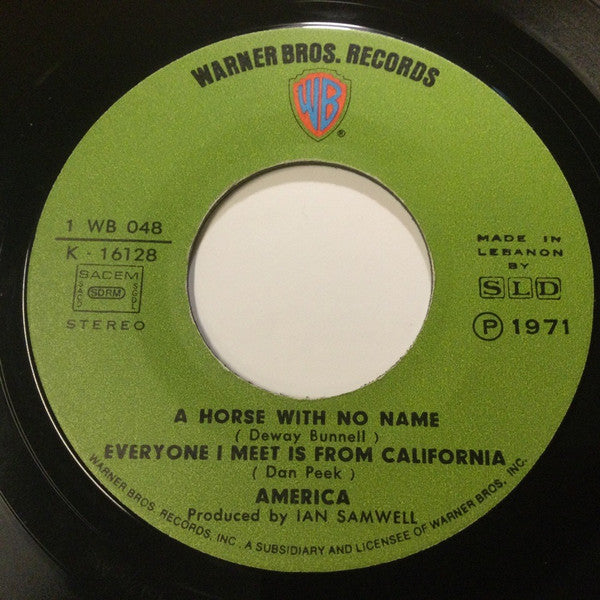 America (2) : A Horse With No Name / Everyone I Meet Is From California / Sandman (7", EP)
