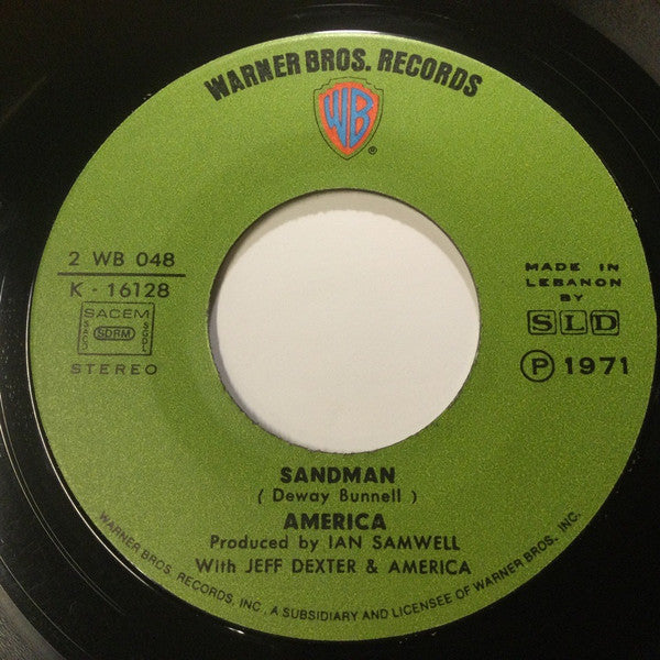America (2) : A Horse With No Name / Everyone I Meet Is From California / Sandman (7", EP)
