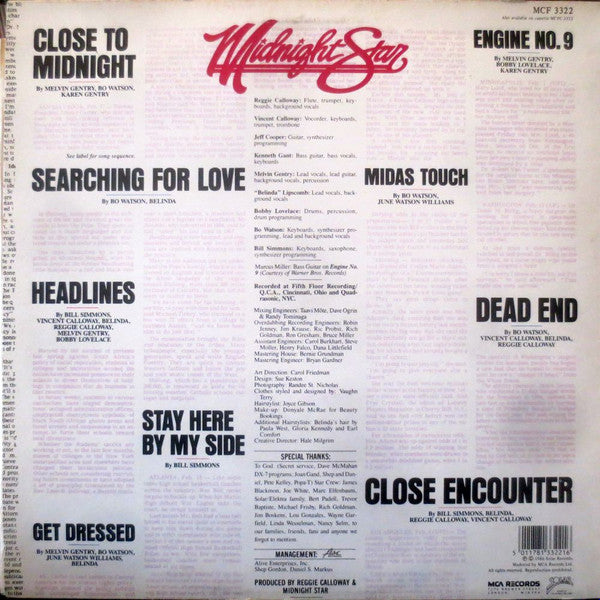 Midnight Star : Headlines (LP, Album)