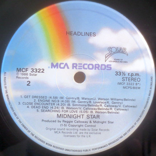 Midnight Star : Headlines (LP, Album)