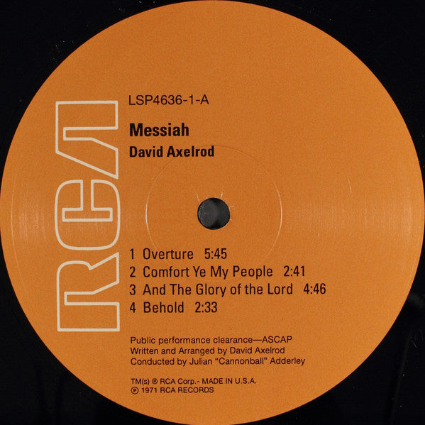 David Axelrod : Messiah (LP, RE)