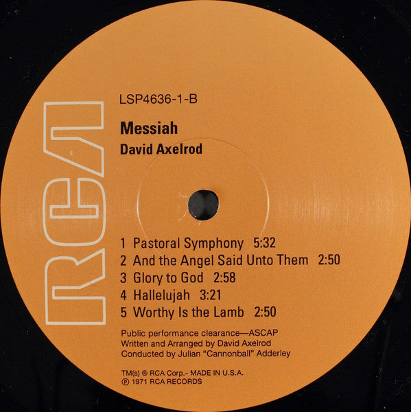 David Axelrod : Messiah (LP, RE)
