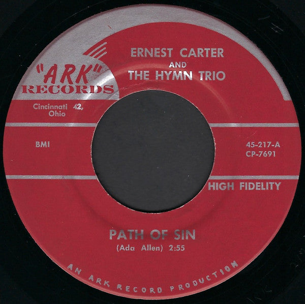 Ernest Carter And The Hymn Trio : Path Of Sin / The Gospel Train (7")