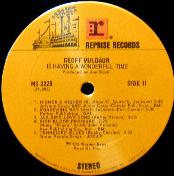 Geoff Muldaur : Is Having A Wonderful Time (LP, Album, San)